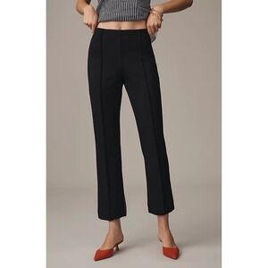 Maeve The Poppy Kick-Flare Pull-On Pants by Maeve Anthropologie Black PM NEW